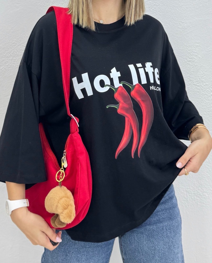 تیشرت لانگ hot life